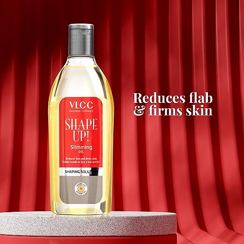 Image of VLCC Shape Up Slimming Oil - 200ml | Fights Cellulite, and Reduces Flab | Firms Skin and Increases Skin Elasticity | With Cypress, Juniper Berry Fruit and Sweet Fennel Oil.