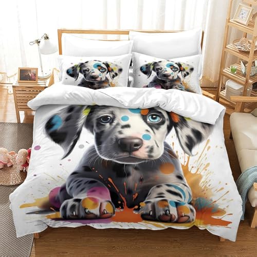 Housse de couette 220x240cm Teckel en microfibre ultra douce
