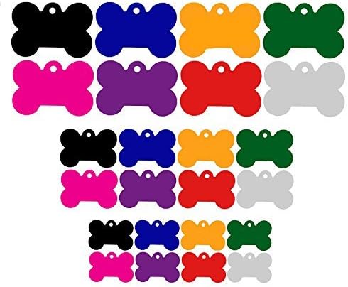 Dog Tags Pet Tags Personalized Premium Aluminum Bone (Blue, Extra Large)