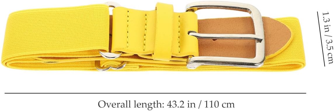 Alasum Adjustable Elastic Baseball Belt Unisex Softball Waistband Lightweight Imitation Leather Metal Slide Regulator for Youth and Adults Random Color