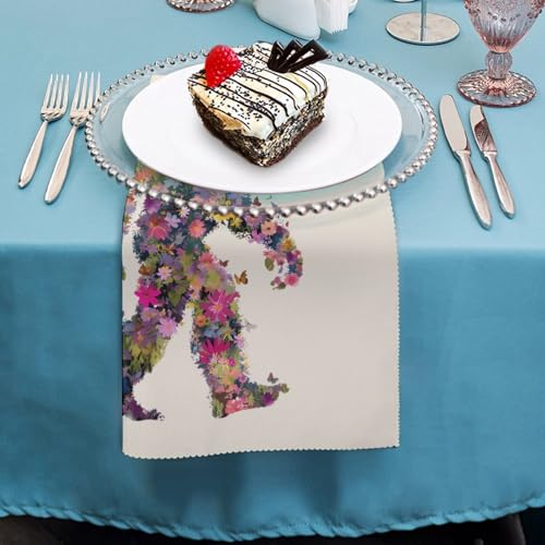 Servilleta de mesa suave y lavable Sasquatch con detalles botánicos 5