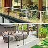 Glass Balustrade Black Square Glass Railing Post System - Stainless - View #10