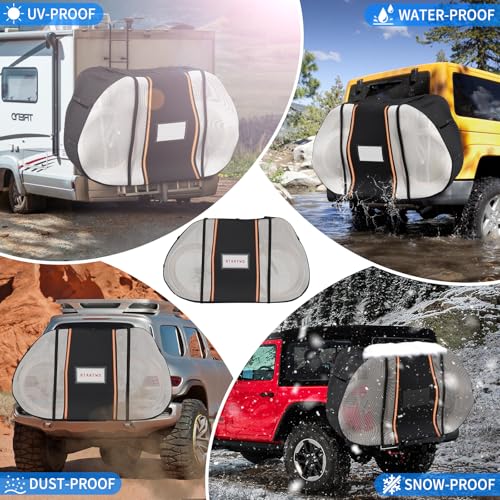 STARTWO Bike Cover for Transport On Rack, Bicycle Cover Outdoor Storage Waterproof for Transport 1,2 Bikes on Car Rear, with Two Elastic straps and License Plate Window, Visible tail lights