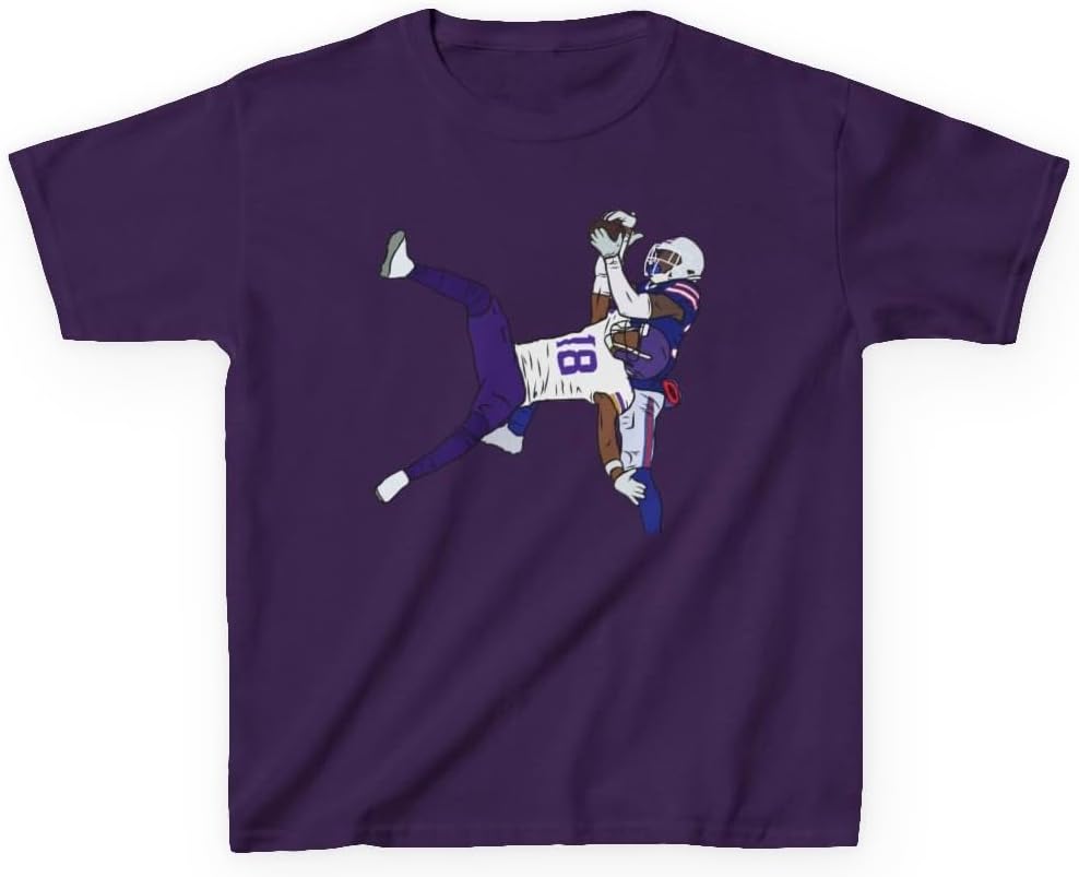 Youth T-Shirt Justin Jefferson Catch of The Year Minnesota Football Tee Kids Sizes