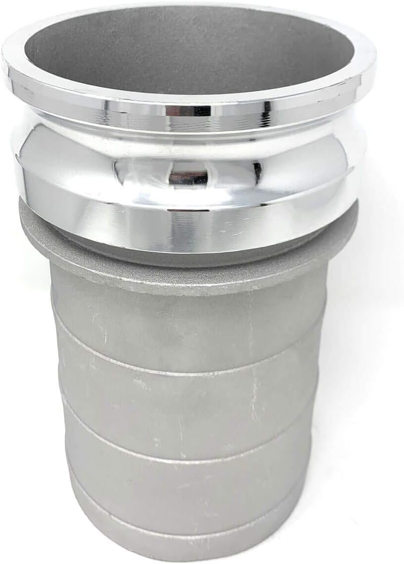 Gloxco Aluminum Type E Cam and Groove Hose Fitting, 6" Male Camlock x 6" Hose Shank (CAM-60-E-AL)