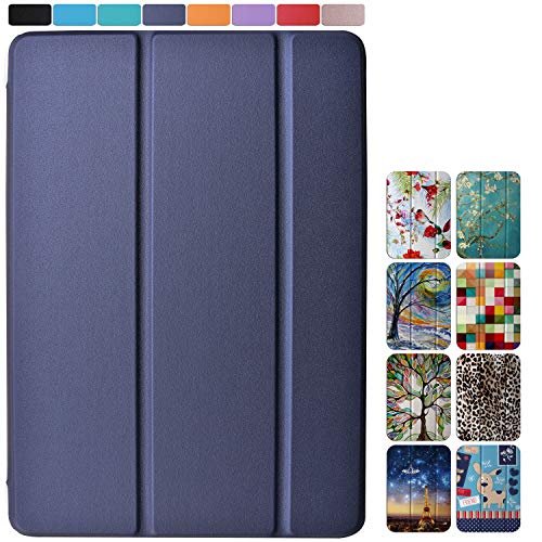 Image of DuraSafe Cases For iPad Mini 7.9 Inch 3rd 2nd 1st Gen [ Mini 3 Mini 2 Mini 1 ] A1599 A1489 A1432 A1599 A1489 A1432 MGNR2HN /A ME276HN /A Smart Adjustable Stand Feature Sleek Design Flip Case - Navy Blue