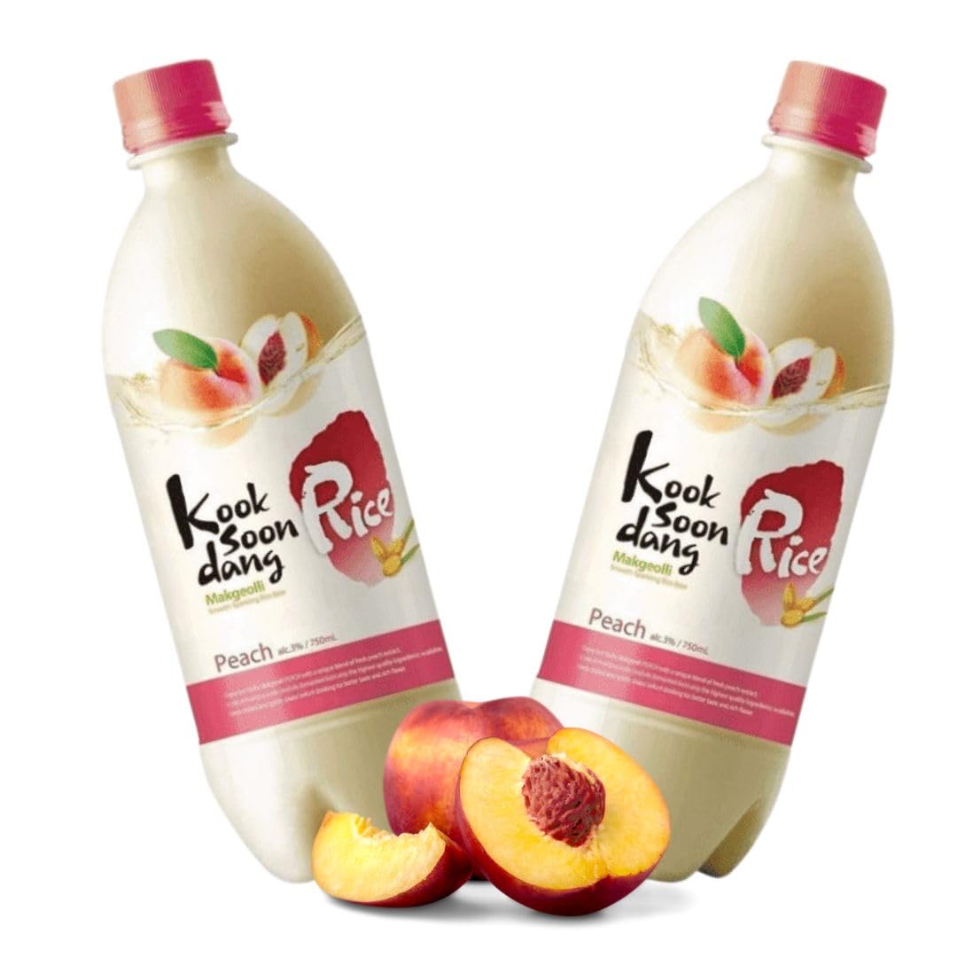 Kook Soon Dang Makgeolli Melocotón 750ml 3% vol Pack de 2