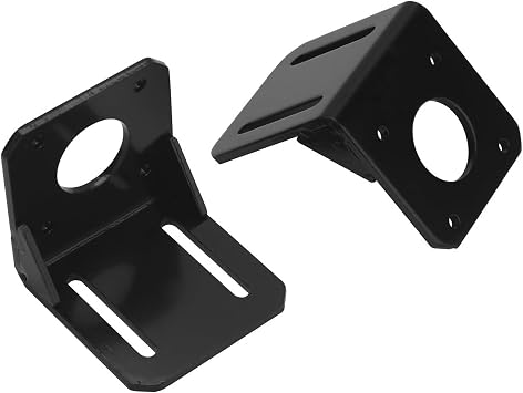 42mm NEMA17 Stepper Motor Mounting Bracket, L-Shaped Universal Fixing Seat, Alloy Steel, Pack of 2 (L-Type)