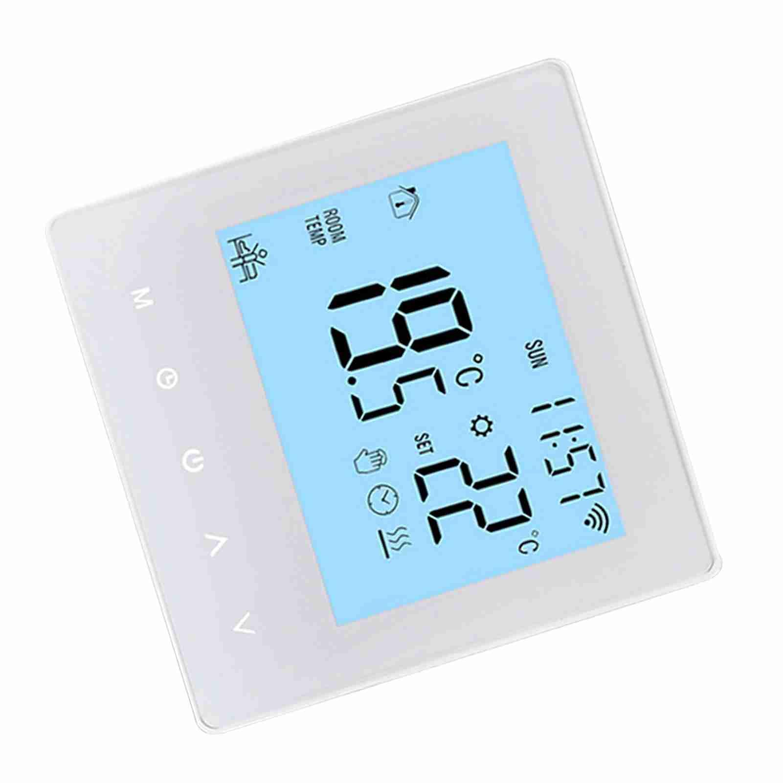 Smart Thermostat, Smart Tuya WiFi Thermostat LCD Display Fußbodenheizung Temperaturregler Wandthermostat für die Warmwasserbereitung (W-2)
