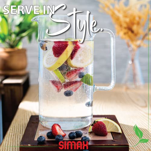 Simax Glass Pitcher - 64 Ounce (2 Quart) Borosilicate Glass Iced Tea Pitcher for Drinks, Cocktails, Lemonade, Sangria, Juice by SIMAX - Image 7