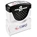 ACCU-STAMP2 Message Stamp with Shutter, 2-Color, SCANNED, 1-5/8" x 1/2" Impression, Pre-Ink, Blue and Red Ink (035606)