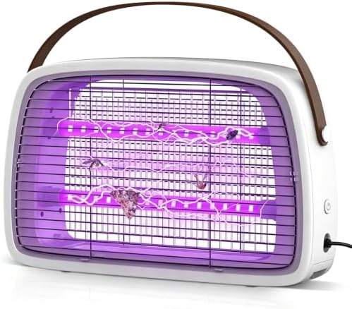 seenlast 3800V Insektenvernichter Elektrischer, 2 LED-UV-Licht Mückenfalle & Fliegenfalle Innenbereich Garten Wandmontierter Mückenlampe, Insektenlampe Gegen Mücken, Fliegen, Gnitz