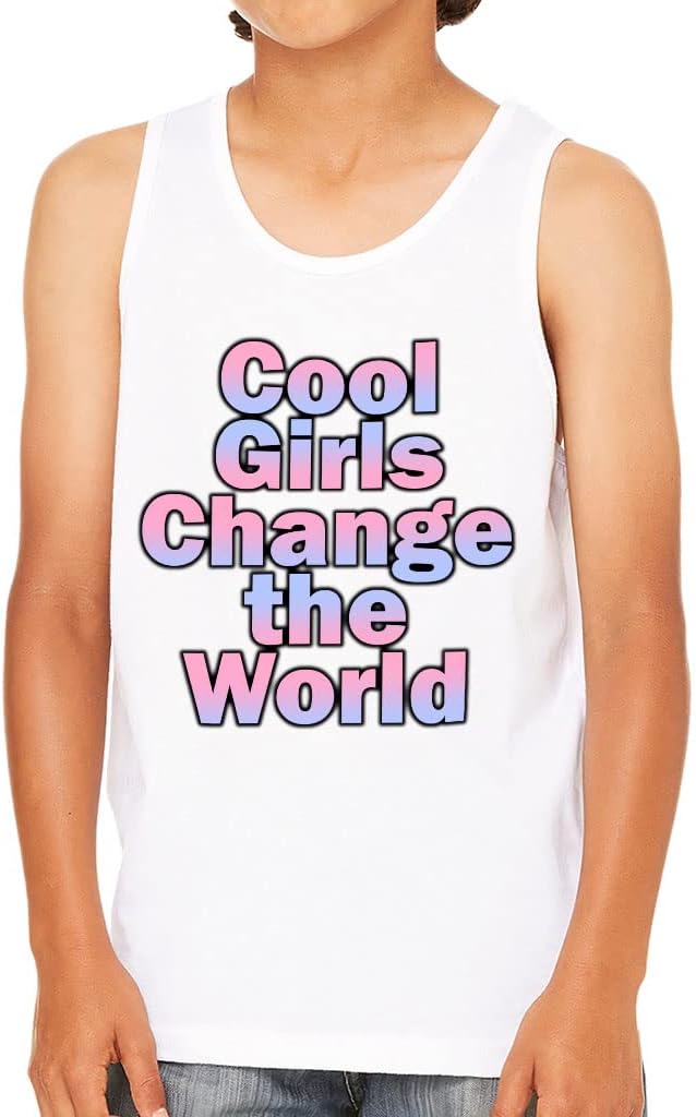 Girl Print Kids' Jersey Tank - Cool Quote Sleeveless T-Shirt - Cute Design Kids' Tank Top