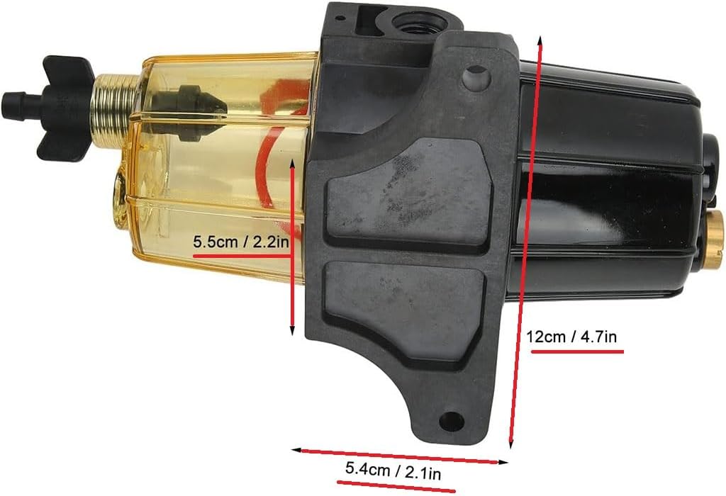 Boat Engine UF-10K YS-225 3Y7-02230-0 Fuel Filter Water Separator for Yacht Gasoline Diesel Marine Engine for Yamaha Mercury Suzuki Tohatsu Outboard, 10 Micron