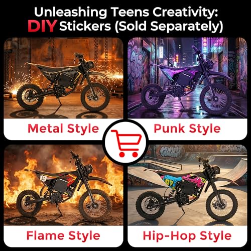 LIFEMAGIC Electric Dirt Bike for Adults, 3600W Motor 50MPH Top Speed, Off-Road Motorcycle with High-Capacity Integrated Battery, 60V 28.8Ah, Hydraulic Brakes & Full Suspension, E-Bike for Teens