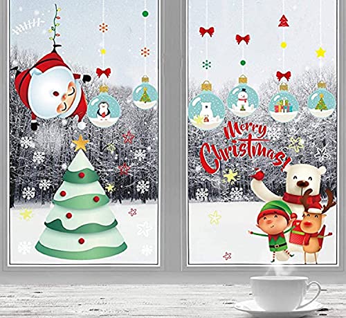 Piezas Navidad Pegatina Copo de Nieve Pegatinas de Navidad para Ventanas Pegatinas de Invierno Ventana Nieve Reutilizables Pegatinas para Cristales de Ventana para Casa y Escaparate Cover