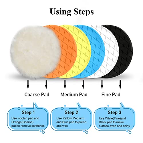 Autolock 5 Inch Buffing Polishing Pads