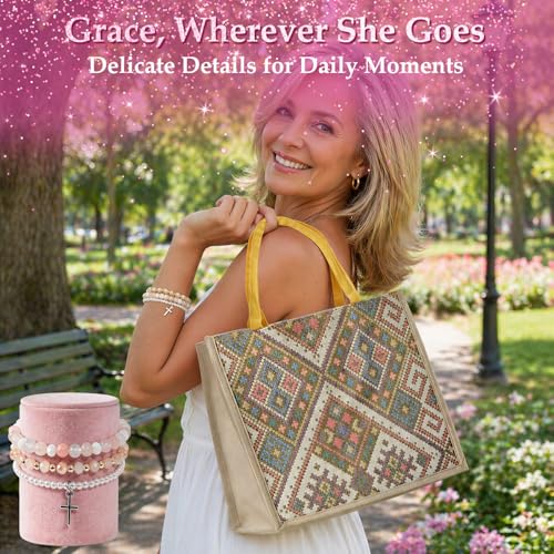Bearhug Luxury Gift Box for Women - Elegant Wrap Poncho Shawl & Versatile Tote Bag Set - 12Pcs Premium Birthday Gifts for Mom, Thinking of You, Anniversary, Get Well Soon Unique Gift Basket — view 3