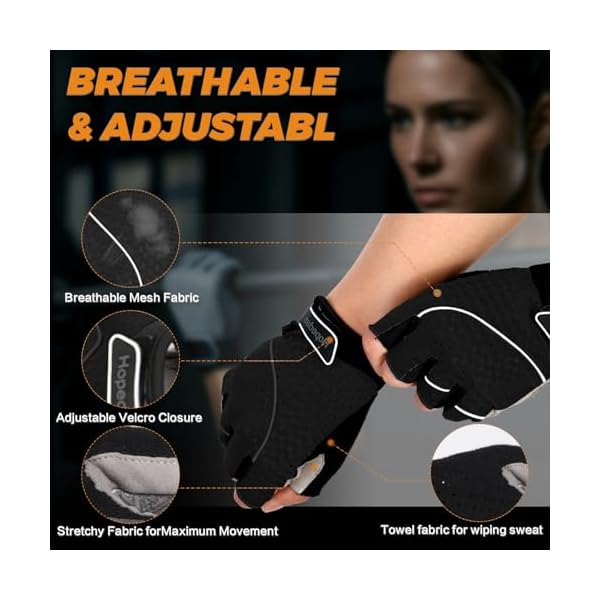 Weight Lifting Gym Workout Gloves Full Palm Protection for Men and Women,Breathable Sport Gloves for Training,Fitness,Exercise,Yoga, Pilates,Cycling - Image 2