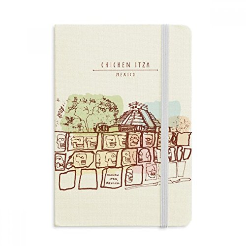 Carnet Chichen Itza Mexique A5 en tissu, le cadeau idéal pour amateurs d'histoire