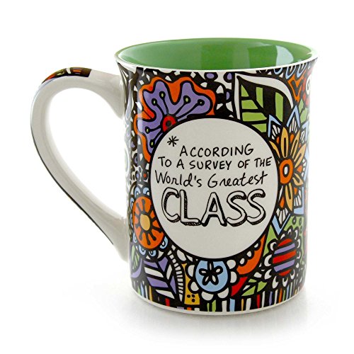 Our Name Is Mud “World’s Greatest Teacher” Cuppa Doodle Stoneware Mug, 16 Oz. #TOP1