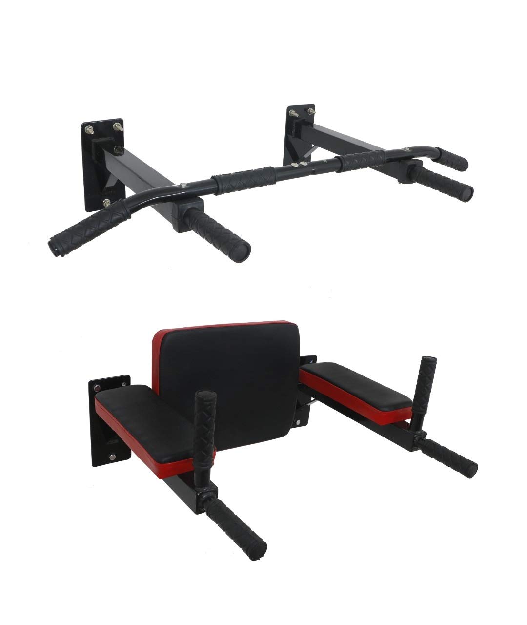 ALLYSON FITNESS Wall Mounted Pull Up Bar-Chin up Bar & Dips Bar with Back Seated Combo for Multiple Body Strength Exercise Home and Gym (B08F47VBD6) Amazon Price History, Amazon Price Tracker