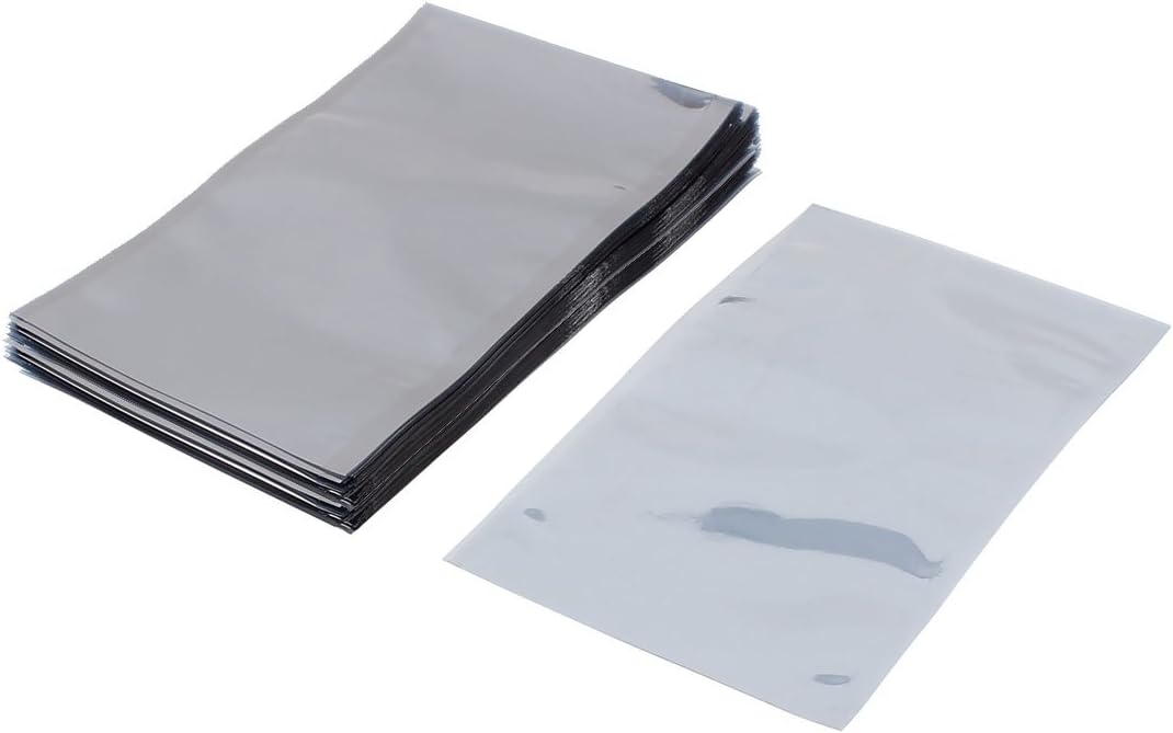 Antistatic Anti-Static ESD Shielding Silver Bags 40cmx20cm 16"x8" PCB Motherboard Screen Bulk Cheap Discount Large Big Electrostatic Discharge (25)
