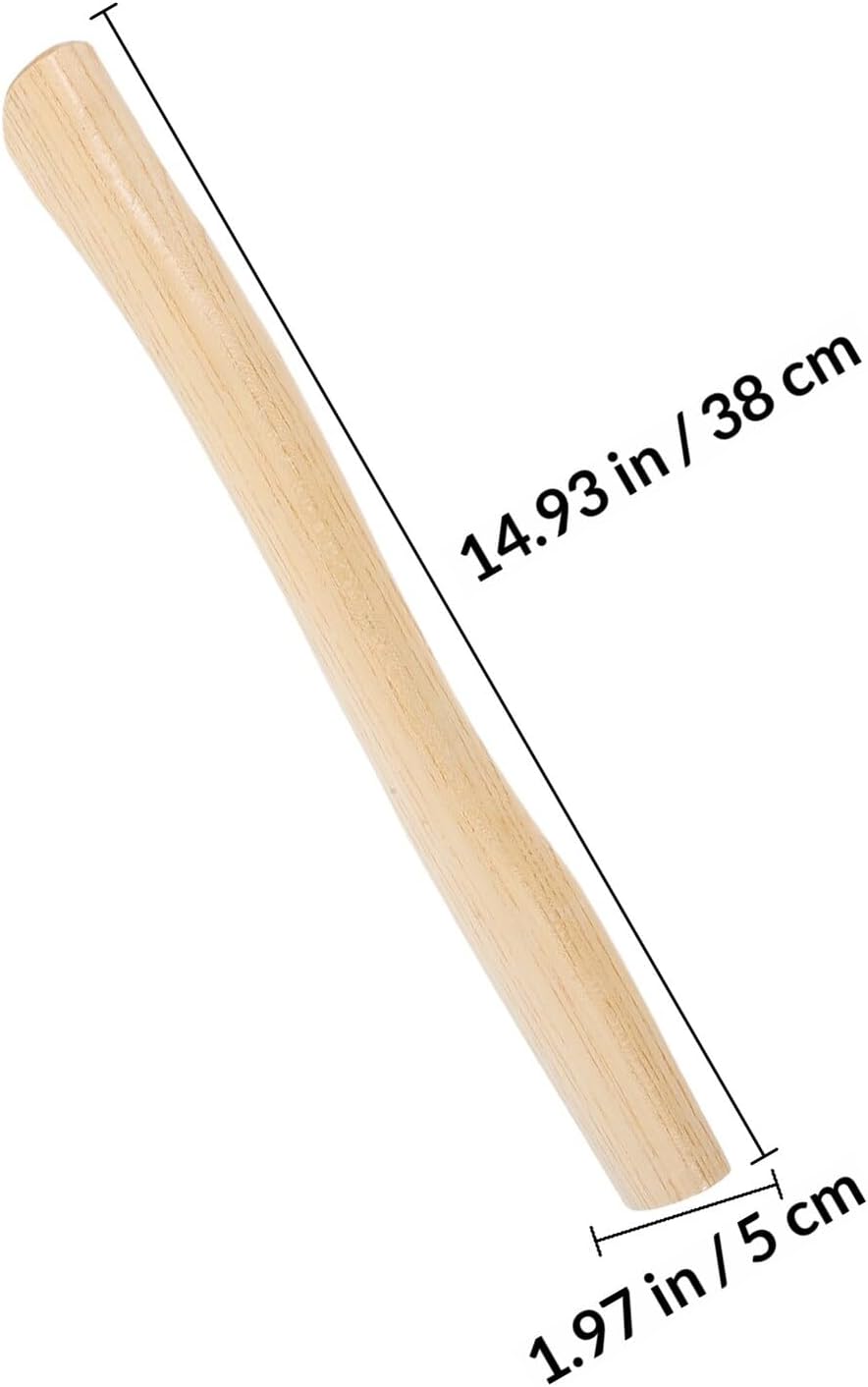 KOMBIUDA Wooden Axe Handle 38cm Labor-Saving Grip Replacement for Hatchet and Wood Splitting Axe, Sturdy Wood Handle Suitable for Camping and Firewood Cutting Tools