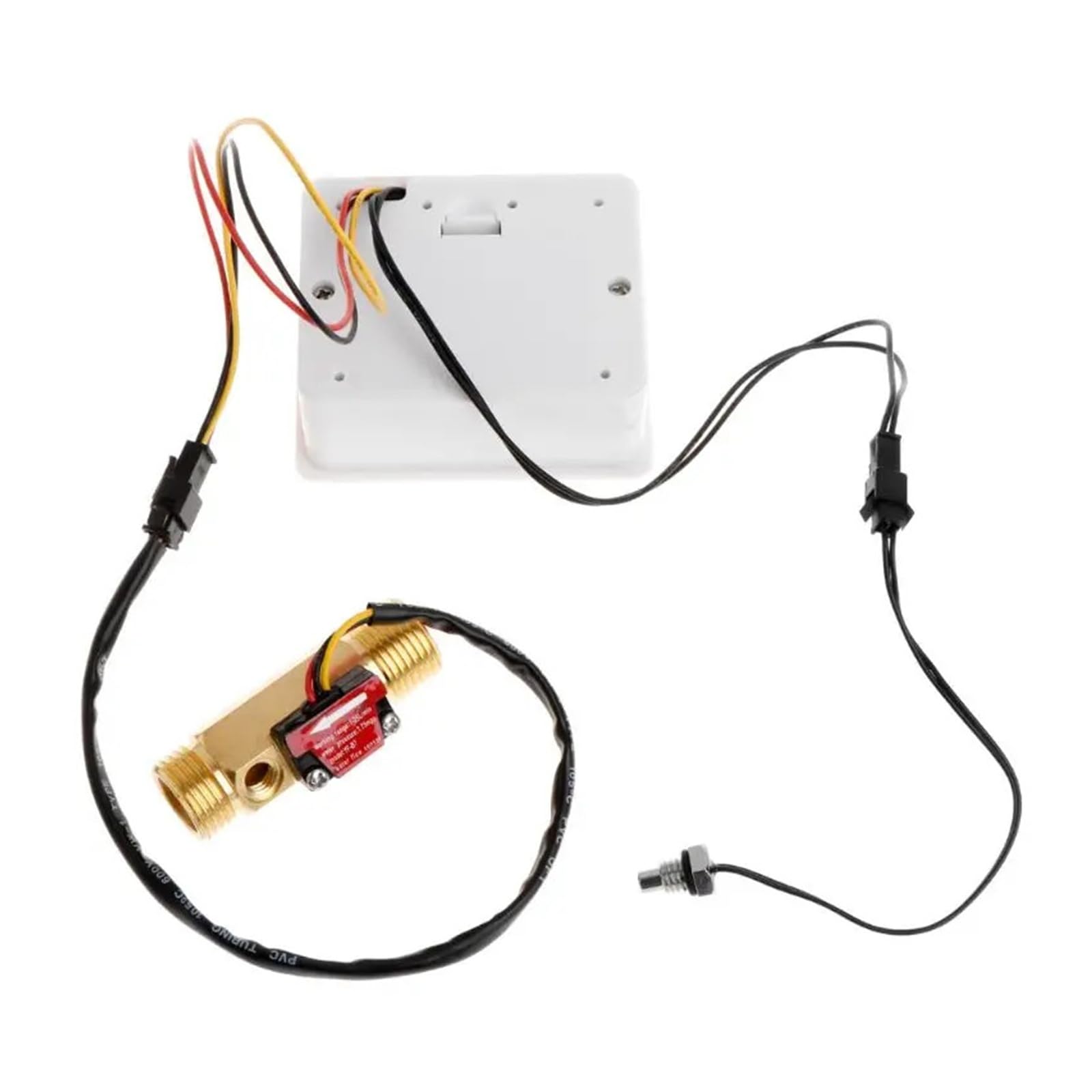 Medidor de flujo de agua con pantalla LCD digital, registro de temperatura y tiempo, sensor de flujo G1/2" con retroiluminación