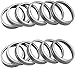 Rust Resistant Silver Mason Jar Replacement Rings or Tops Durable & Rustproof Aluminum Metal Bands/Rings for Mason Ball Canning Jars,Dishwasher Safe and BPA Free (Pack of 12,Wide Mouth)