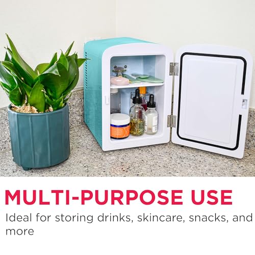 Frigidaire Mini Portable Compact Personal Cooler Fridge, 4 Liter Capacity Chills Six 12 oz Cans, 100% Freon-Free & Eco Friendly, Includes Plugs for Home Outlet - Blue - image 4