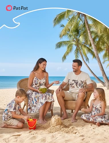 Image of PATPAT Matching Hawaiian Outfits for Family Summer Dress & Tee Sets | Mommy and Me Dresses, Hawaiian Dresses for Women, Matching Hawaiian Outfits for Couples, Beach Vacation, Family Photoshoot