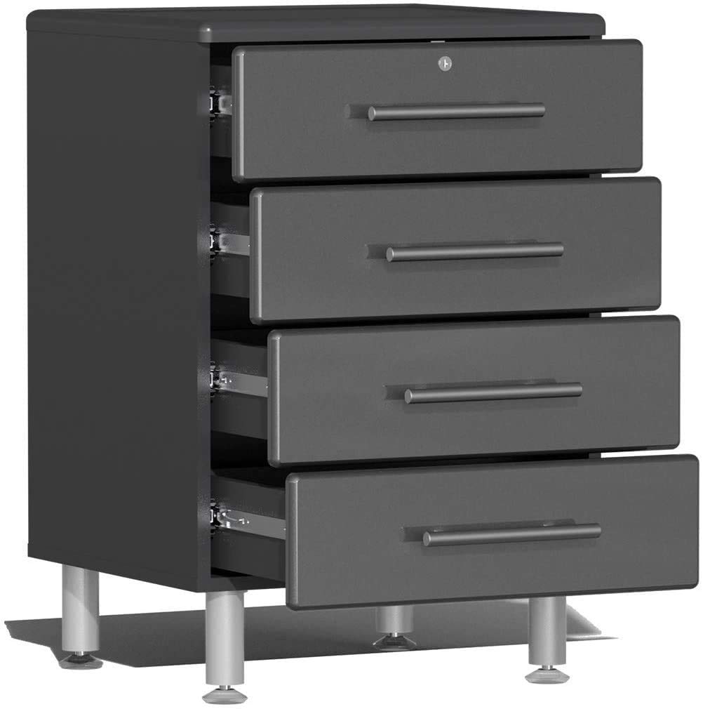 Ulti-Mate UG23142G 14-Piece Cabinet Kit with Bamboo Worktops in Graphite Grey Metallic