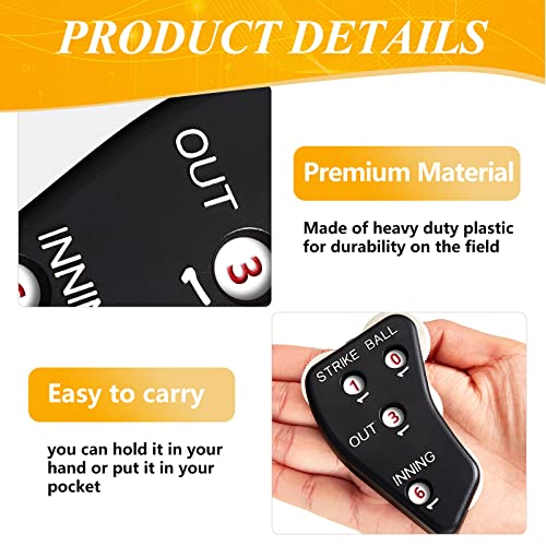 Deekin 4 Wheel Umpire Indicator Umpire Clicker Umpire Gear Baseball Clicker Outs Innings Balls And Strike Clicker For Softball (2 Pieces) #TOP2