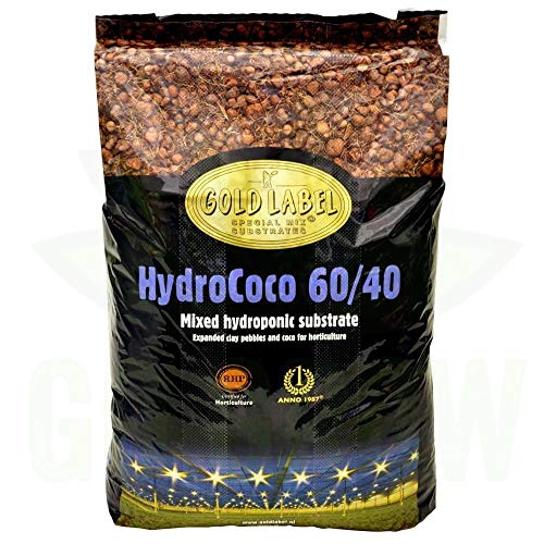 Gold Label Hydro CoCo 60/40 Mix 45 25 10 Litre Coir Clay Pebble Hydroponic Media (45 Litre)