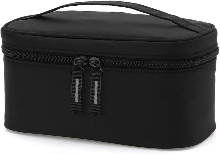 TravelXOXO Polyester Canvas Ladies Makeup Case Single Compartment Black
