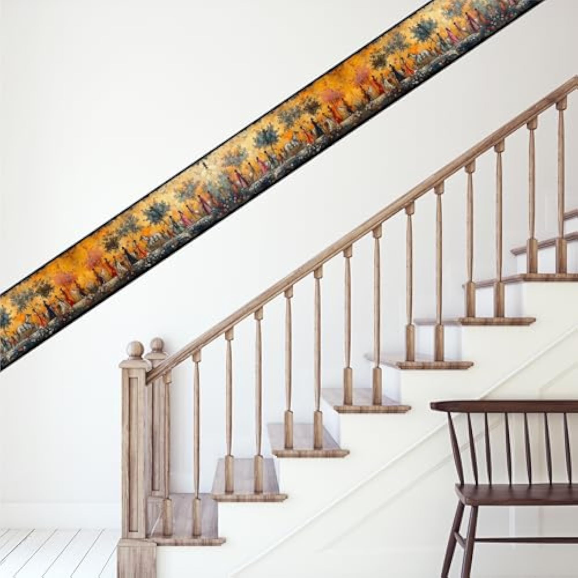 Village Wall Border Peel & Stick Vinyl Sticker, 10ft