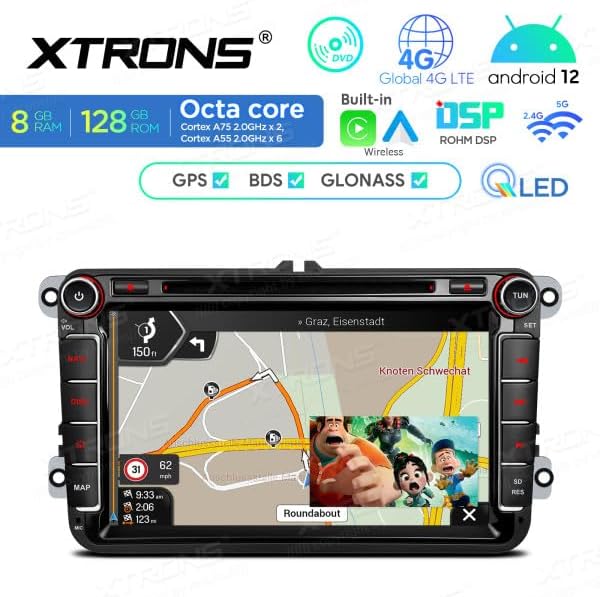 XTRONS IX82MTV Car Stereo showing additional Android Apps