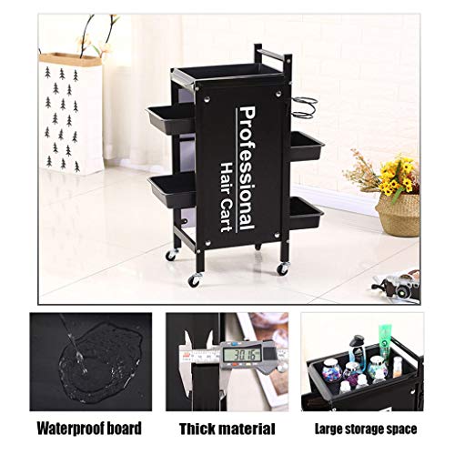 DZWSD Carrello de Parrucchiere, 4-5 Ripiani con