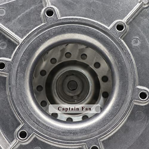 תקריב view of the fan's intake impeller