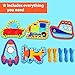 KRAFUN Preschool Beginner First Lacing Card Kit for Kids Training Arts & Crafts, 5 Easy Transport and Cars Lacing Projects, Craft Paper Cards for Toddlers, Fine Motor Skills Toys