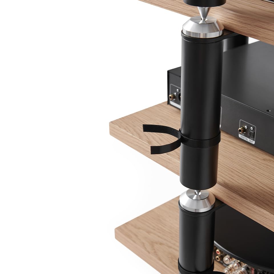 NorStone Meuble HiFi Modulaire Copenhagen Module 03 Métal Plein Chêne Capacité de Charge 50KG Pointes Contre-Pointes