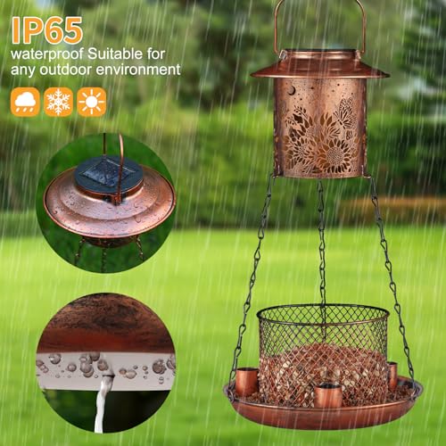 image for Tepaken Butterfly Solar Bird Feeder for Outdoor Hanging Gifts for Wome