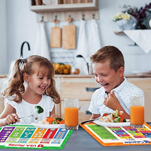 My First Daily Magnetic Calendar for Kids & 5 Kids Placemats