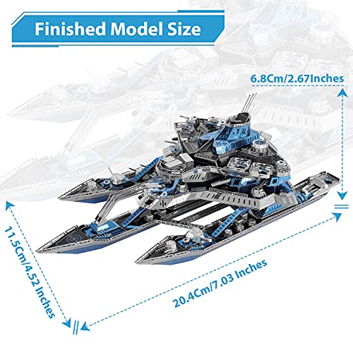 Microworld 3D Metal Puzzle, Military Leader Battleship No.1 Metal Model Kit, Great Challenge 3D Puzzles For Adults, Diy Brain Teaser Assembly Puzzle For Gift - 198 Pieces #TOP4
