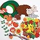 Meleager Herbst Bastelset für Kinder - Filz Deko, 9 Stück Igel und Kränze für Dekoration Fenster, Tür, Wände - Herbstdeko Aktivitäten in Schule