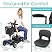 Vive 4 Wheel Mobility Scooter - Electric Powered Wheelchair Device - Compact Heavy Duty Mobile for Travel, Adults, Elderly - Long Range Power Extended Battery with Charger & Basket