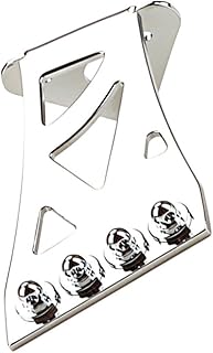 FOMIYES Metal Banjo Tailpiece 4 String Banjo Tailpiece Guitar Tailpiece Banjo Part Instrument Accessory 2.87X1.57X1.22in