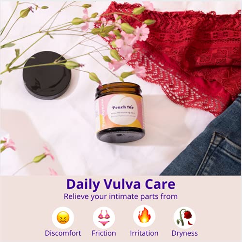 Peach Me Organic Vulva Balm by Peachyness - Hormone-Free Vaginal Moisturizer for Sensitive Skin, Natural Menopause Relief Cream, Eco-Friendly Feminine Hygiene, Vegan, Gynecologist Recommended, 1.7 oz - Image 6
