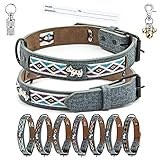 Robust und Weiches Hundehalsband: Aus strapazierfähigem Leder. Dieses Material ist langlebig, flexibel und ultraweich.